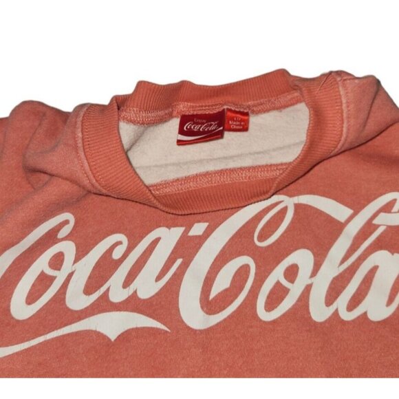 Coca-Cola Cropped Sweatshirt Red Ombre Size M - Picture 4 of 7